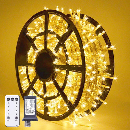 168FT 600 LED Christmas Lights Outdoor 